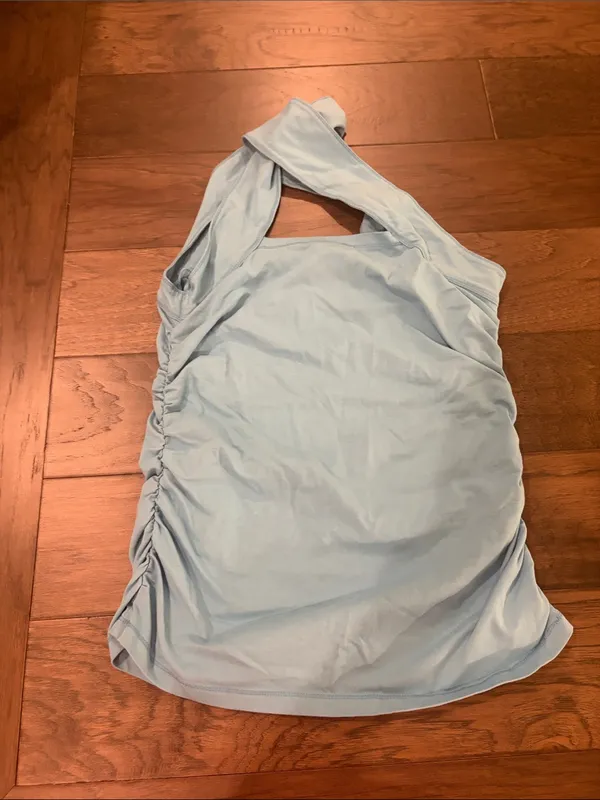 New With Tags Anthropologie Pilcro Ruched Halter tube Top Sz M - Image 11