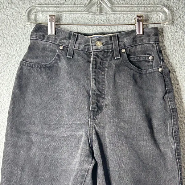 Harley Davidson Jeans‎ Womens 2 Black Biker Blues High Rise Straight Boyfriend - Image 5