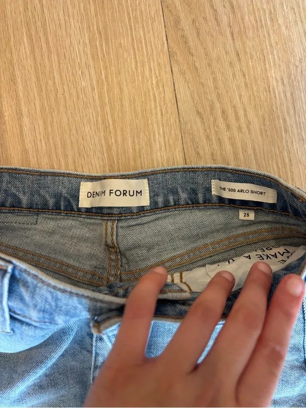 Denim Forum Light Blue Cutoff Jean Shorts - Image 2