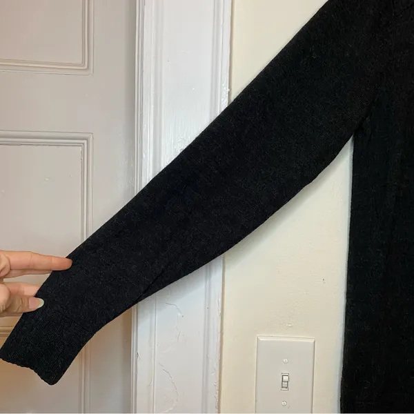 SMARTWOOL Merino Wool Blend Crewneck Pullover Sweater Black/Charcoal Gray Small - Image 5
