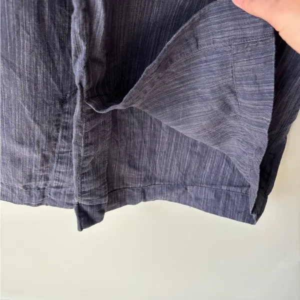 Athleta Cabo Linen Textured Wide Leg Pants Blue Flowy Beach Costal Athleisure - Image 6