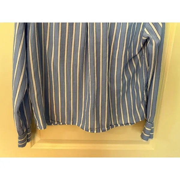 stars above blue white goodnight pajama top Juniors girls Sz L - Image 8