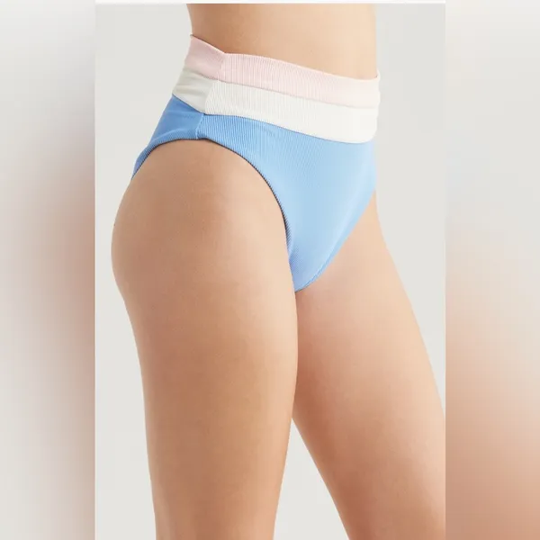Beach Riot Heidi Colorblock High Waist Bikini Bottom, Size Medium, $98 - Image 6