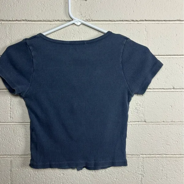 Brandy Melville Dark Blue Zelly Top one size - Image 4