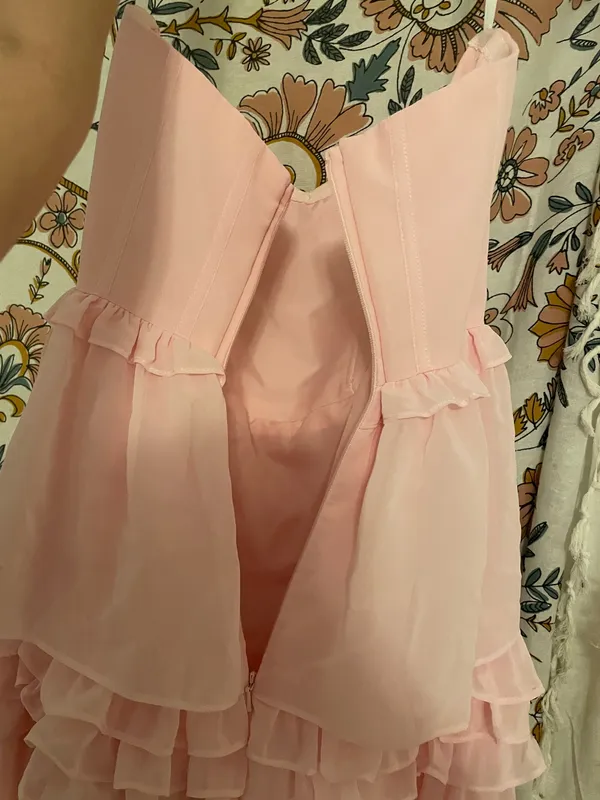 Baby pink revelry bridesmaid dress - Image 5