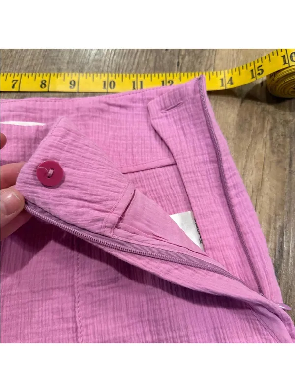 Maeve for Anthropologie Hot Pink Soft Cotton Wide-Leg Pants Women’s 0 - Image 5