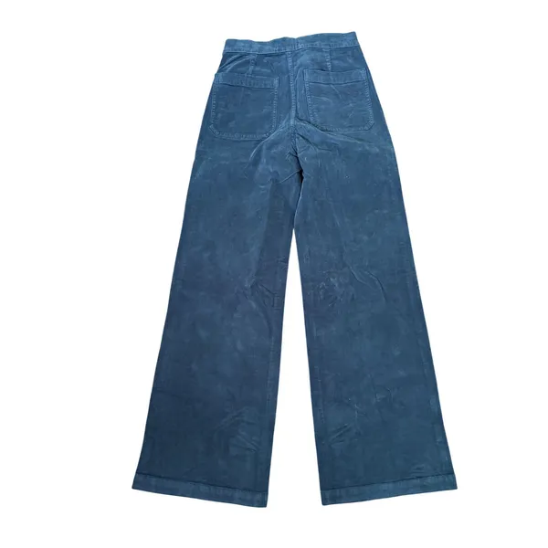 Madewell The Wide-Leg Pant Corduroy High Rise‎ Black Coal Size 26 NWT - Image 2