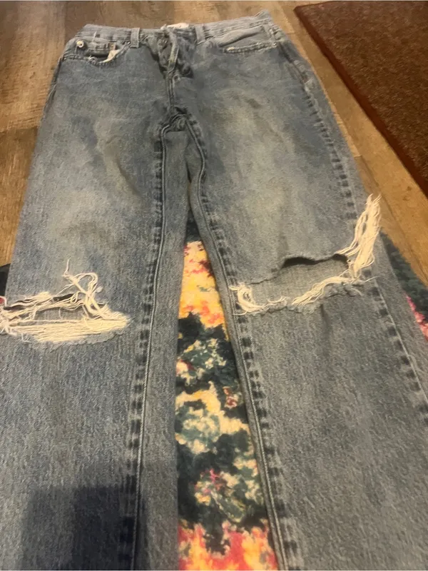 Pistola Women's Distressed Straight-Leg Jeans – Light Blue - Image 6