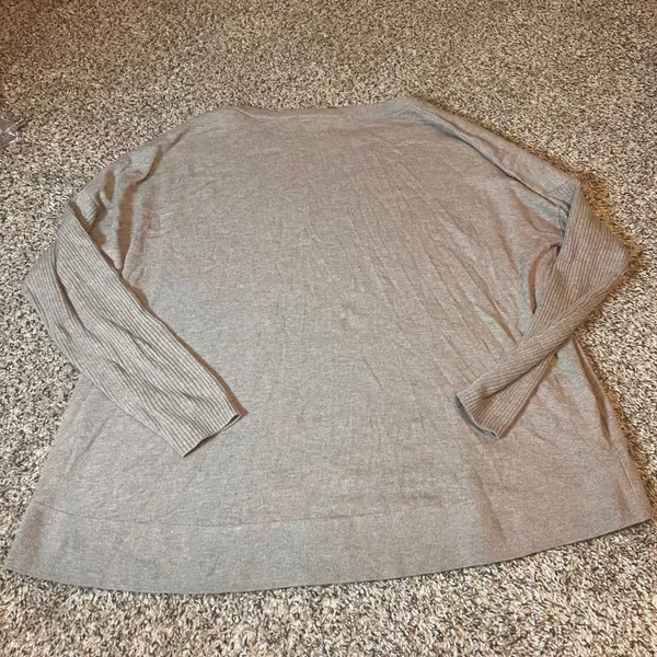 LOFT Women's XL Beige Knit Sweater Pullover Long Sleeve Relaxed‎ Fit Casual Top - Image 5