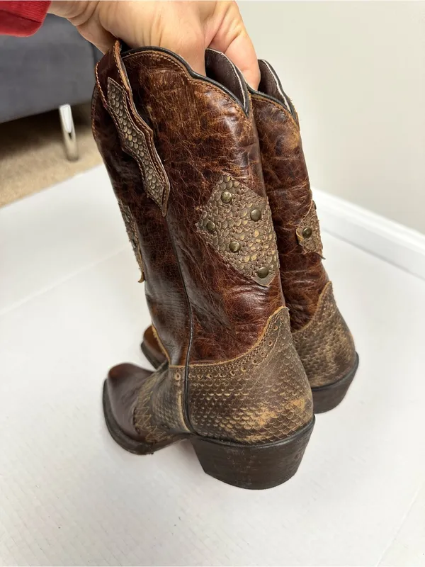 CABORCA Women's Leather Western Boot Size MX 24 - US 7.0 - Image 12