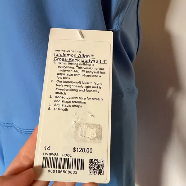 Lululemon Athletica Blue Cross-Back Bodysuit - Image 5