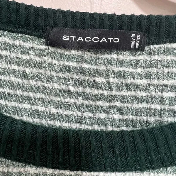 Staccato Green striped long sleeve tee - Image 3