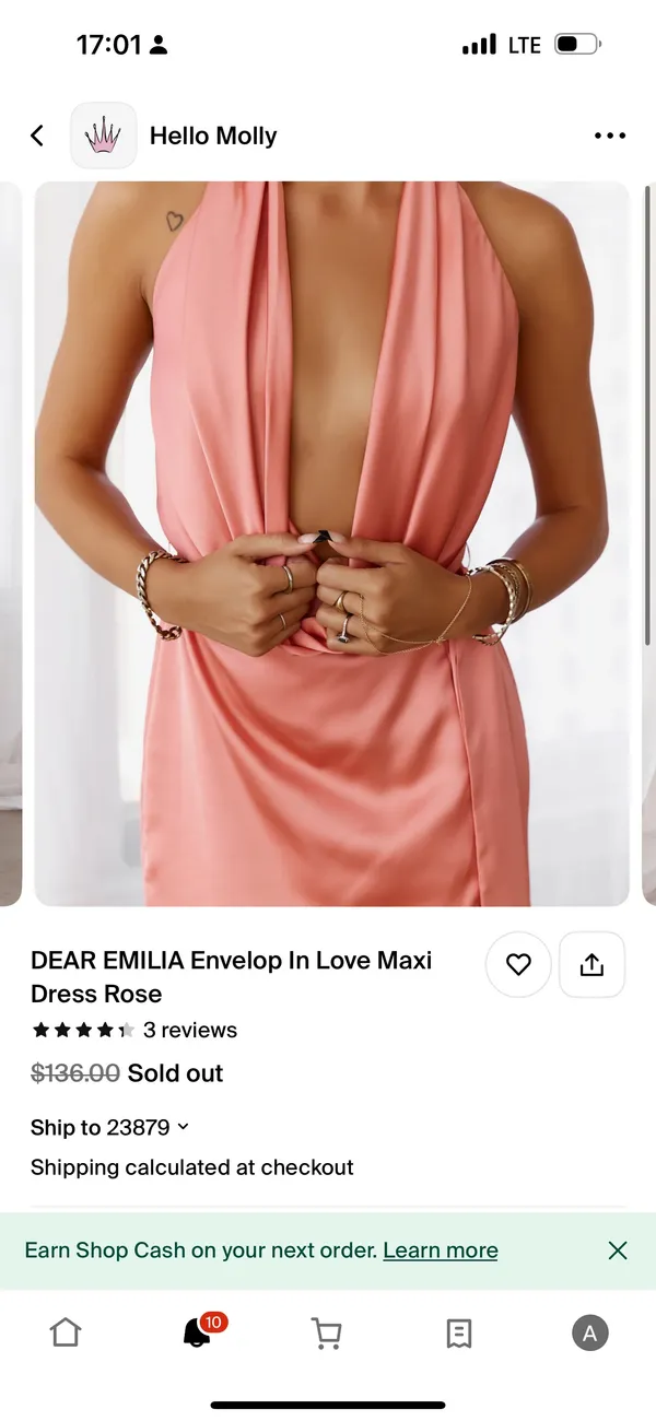 Hello Molly DEAR EMILIA Envelop In Love Maxi Dress Rose - Image 3
