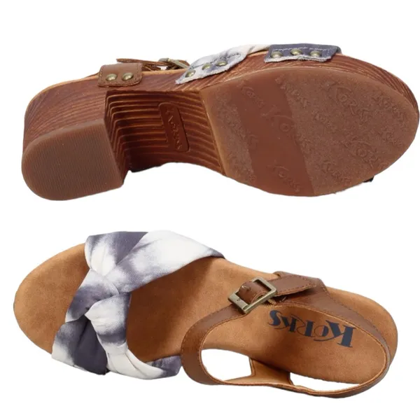 Korks Natalia Knot Sandals Size 8 Blue - Image 3