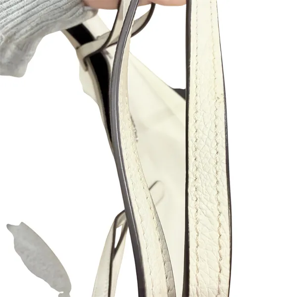 Coach Thea Leather Tote Chalk Pebbled Carryall Purse Everyday Shoulder Bag - Image 5