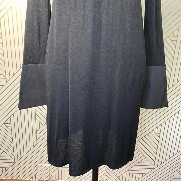 Jarbo Black‎ Merino Flared Sleeve Sweater Dress - Image 4