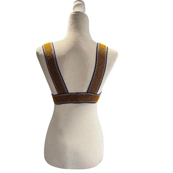 Elysiian Swim Bali Bikini Top in Brown and Gold Size Small - Image 4