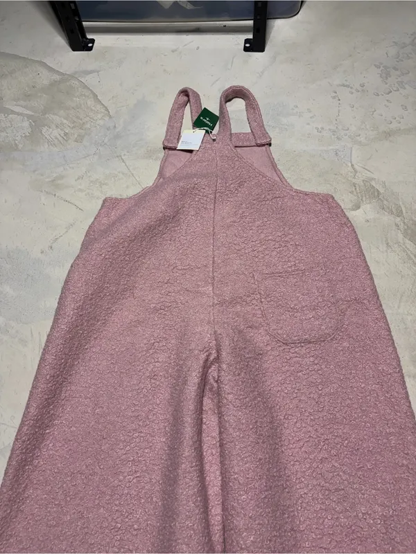 Halara adjustable straps casual teddy Cozy Pink Overalls NWT 1X - Image 13