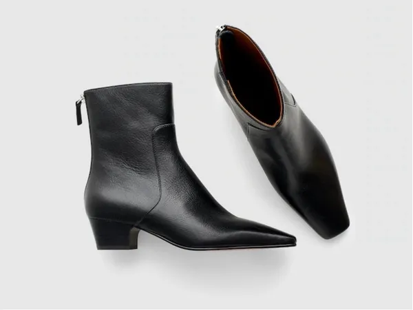 Madewell The Lexie Ankle Boot in True Black Leather Size 8.5 - Image 2