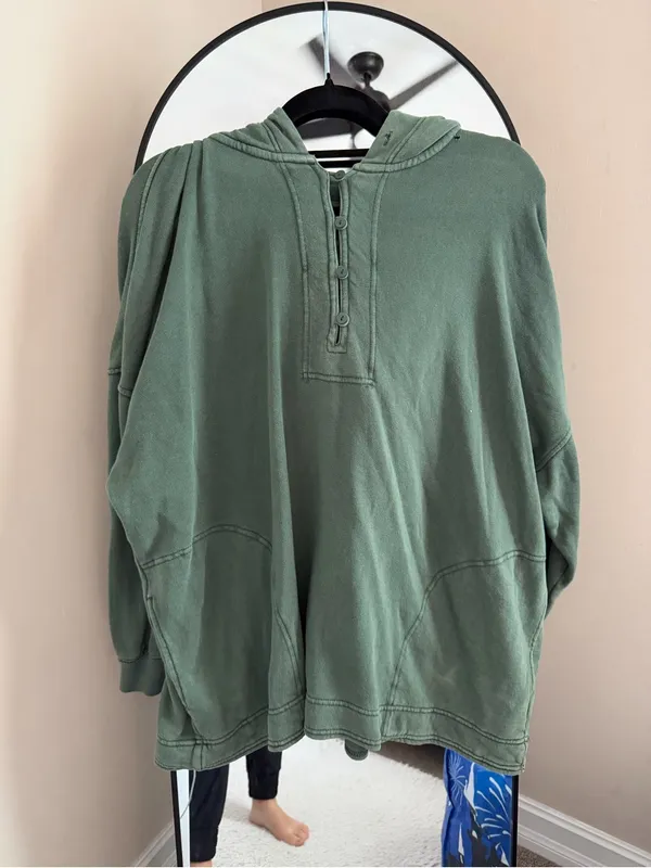 aerie Olive Green Hoodie Sweater - Image 2