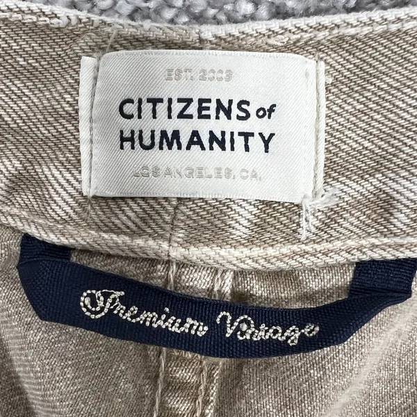 Citizens‎ of Humanity Gaucho Wide Leg Jeans 31 Ponytail Tan Button Fly Retro USA - Image 11