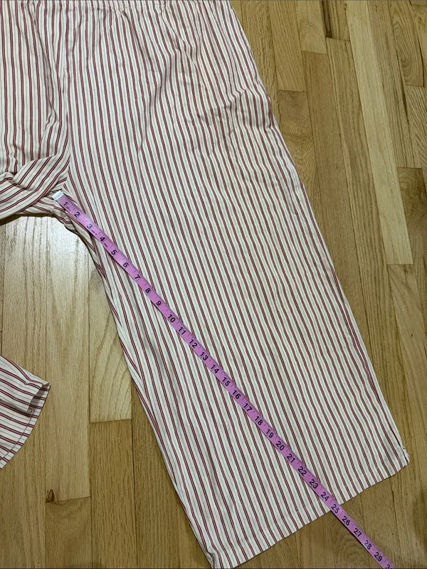 Storq Cotton Tan Red Striped Pull on Wide Leg Pants Sz 3XL - Image 5