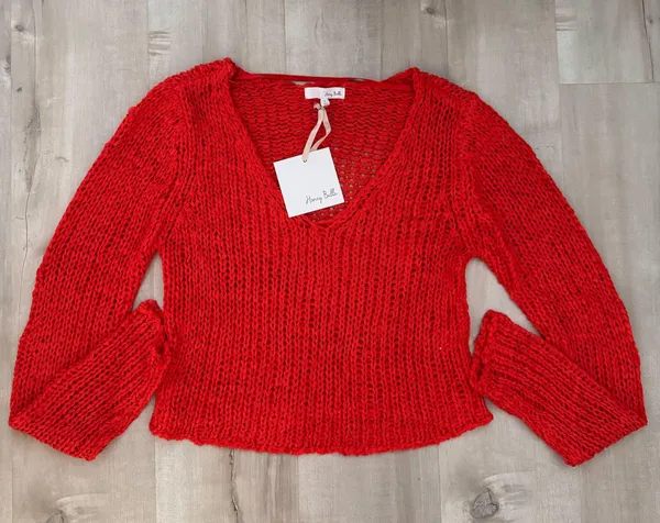 Honey Belle Crop Top Red - Image 4
