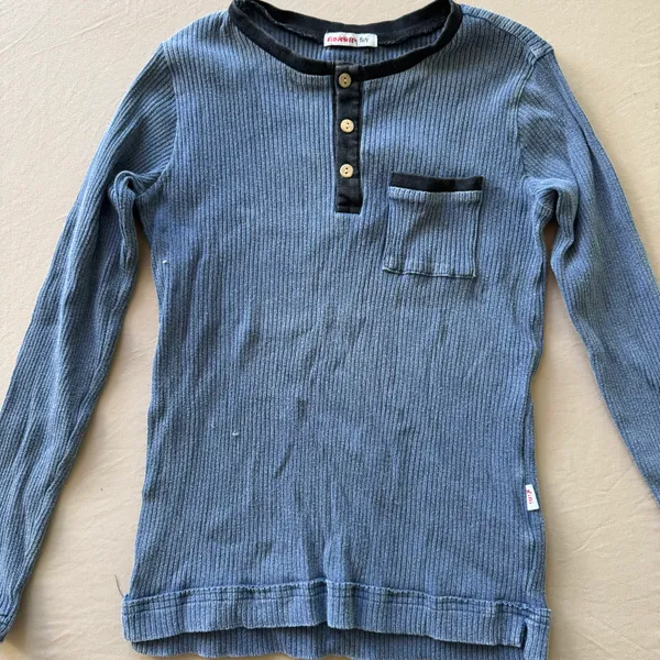 Kidichic Ribbed Henley Top - Image 3