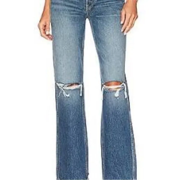 RE/DONE 90s High Rise‎ Loose Jeans NWT size 29 Destroyed Mar Blue Straight Leg - Image 4