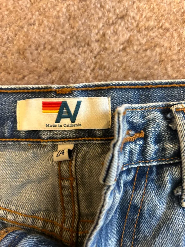 Aviator Nation Stoked Jean Denim Shorts Size 24 - Image 4