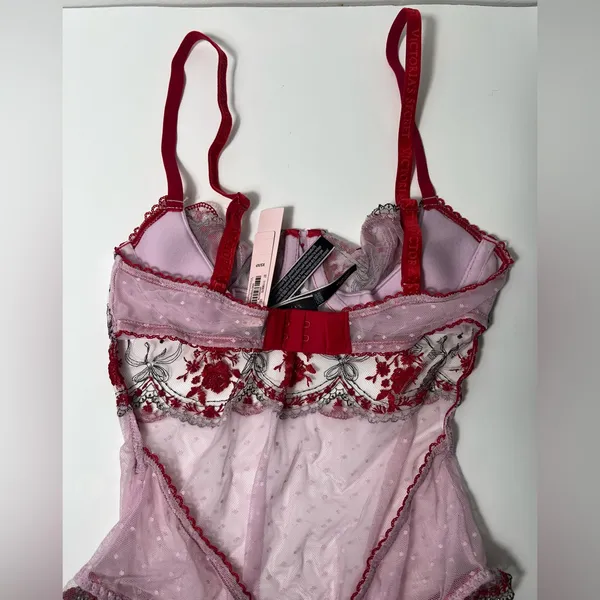 Victoria's Secret Very Sexy Push Up Rosebud Wicked Lingerie Teddy One Piece - Image 7