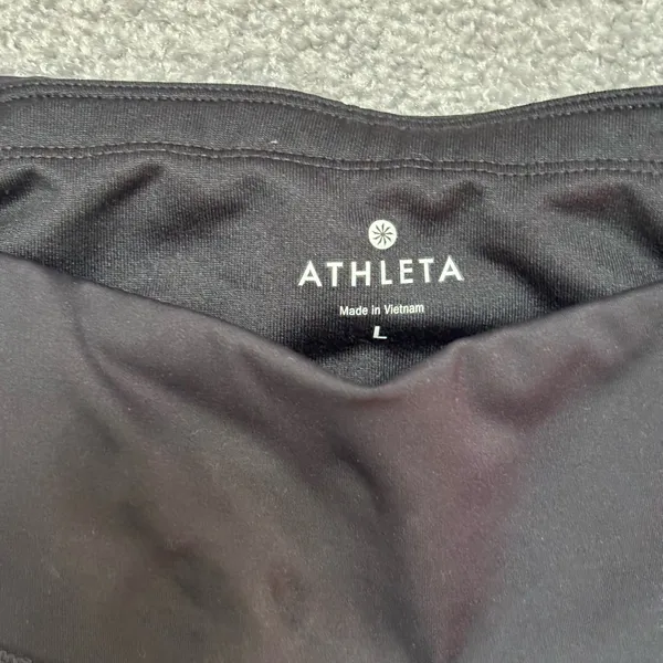 Athleta Women’s Black Running Leggings with a Reflective Details - Image 3