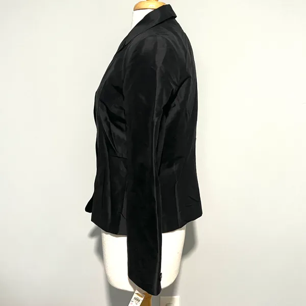 Talbots NEW NWT Black Pure Silk Vintage Blazer Jacket - Image 3