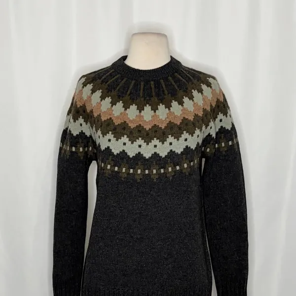 NWT!! ROYAL ROBBINS Rockcraft Merino Wool Fair Isle Crew Neck Sweater Small - Image 3