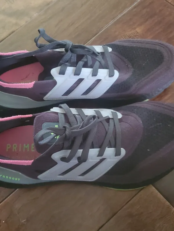 adidas Ultra Boost 21 Gray Ice Purple Athletic Shoes Size 10 Womens - Image 3