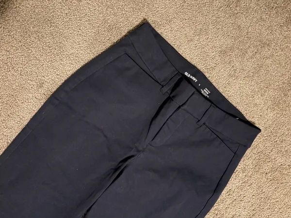 Old Navy, navy blue high waisted pixie cut work pants - Image 2