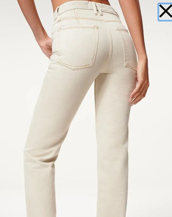 Good American 90s icon jeans in bone - Image 2