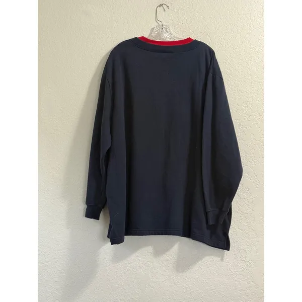 Vintage Christmas Snowman Blue Sweatshirt 1990s Grandma Teacher 26 28 - Image 3