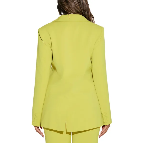 Naked Wardrobe Women's Lime Green Longline Blazer Size XS - Image 2