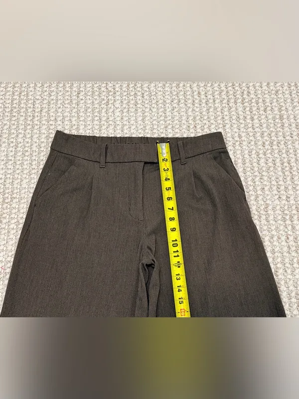American Eagle wide leg trouser dress pants size 10 brown - Image 6