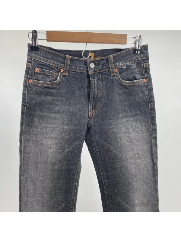 7 For all Mankind Double Stone Wash Bootcut Jeans Size 27 - Image 2