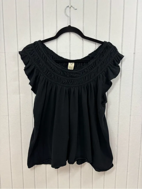 We The Free Black Coconut tree Smocked Off-Shoulder Tunic Top Size S - Image 5
