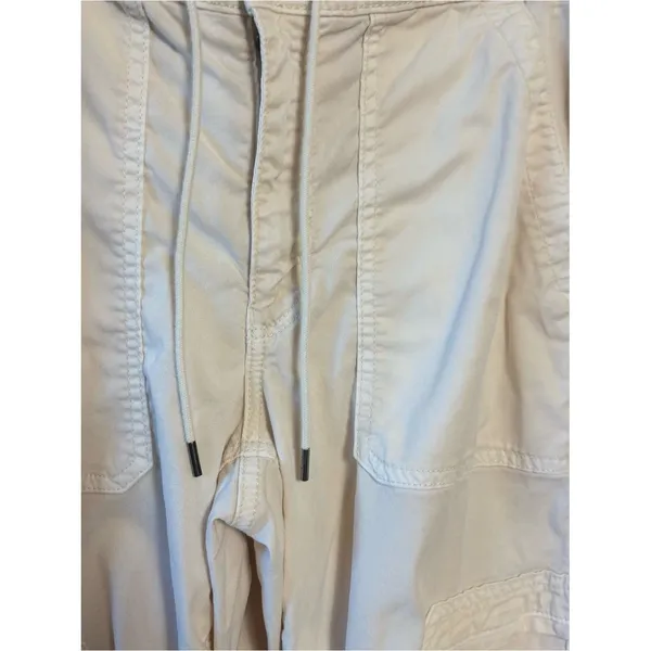 American Eagle Womens Pants Baggy Wide Leg Cargo Lyocell Pockets Stretch Cream 2 - Image 2