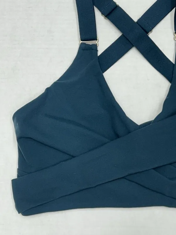 Buffbunny Collection Sports Bra Womens Size Large Teal Candy Wrap Athleisure - Image 6