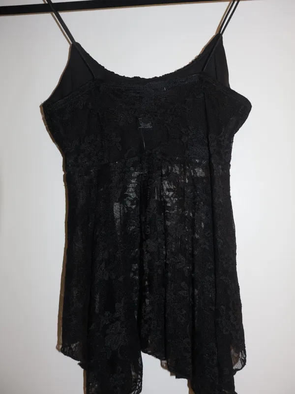 Just Polly New York Black Lace Babydoll Cami Top NWT Size S - Image 6
