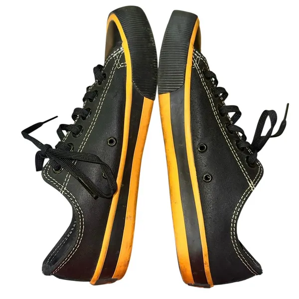 Harley Davidson Sneakers Womens 6.5 Black Orange Low Top Lace Up Casual Shoes‎ - Image 6