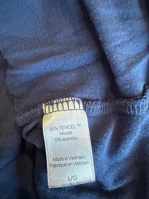 Eberjey Gisele navy blue jersey piped pajama top - Image 7