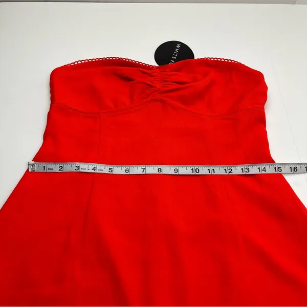 White Fox Lift You Up Strapless Mini Dress Chilli Orange Red‎ Womens Medium NEW - Image 8