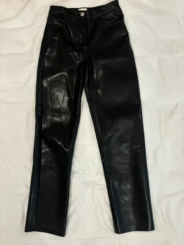 Aritzia Melina Super High Rise leather pants - Image 3