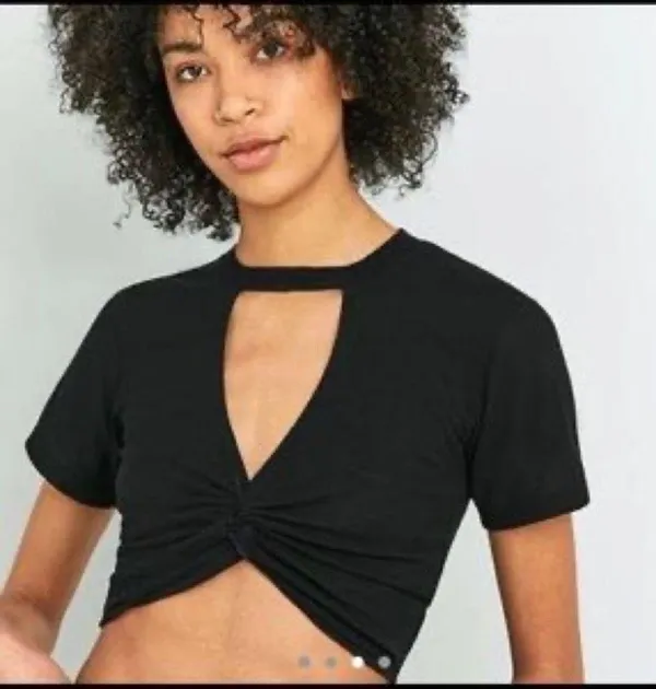 Urban Outfitters Black Cutout Top - Image 3